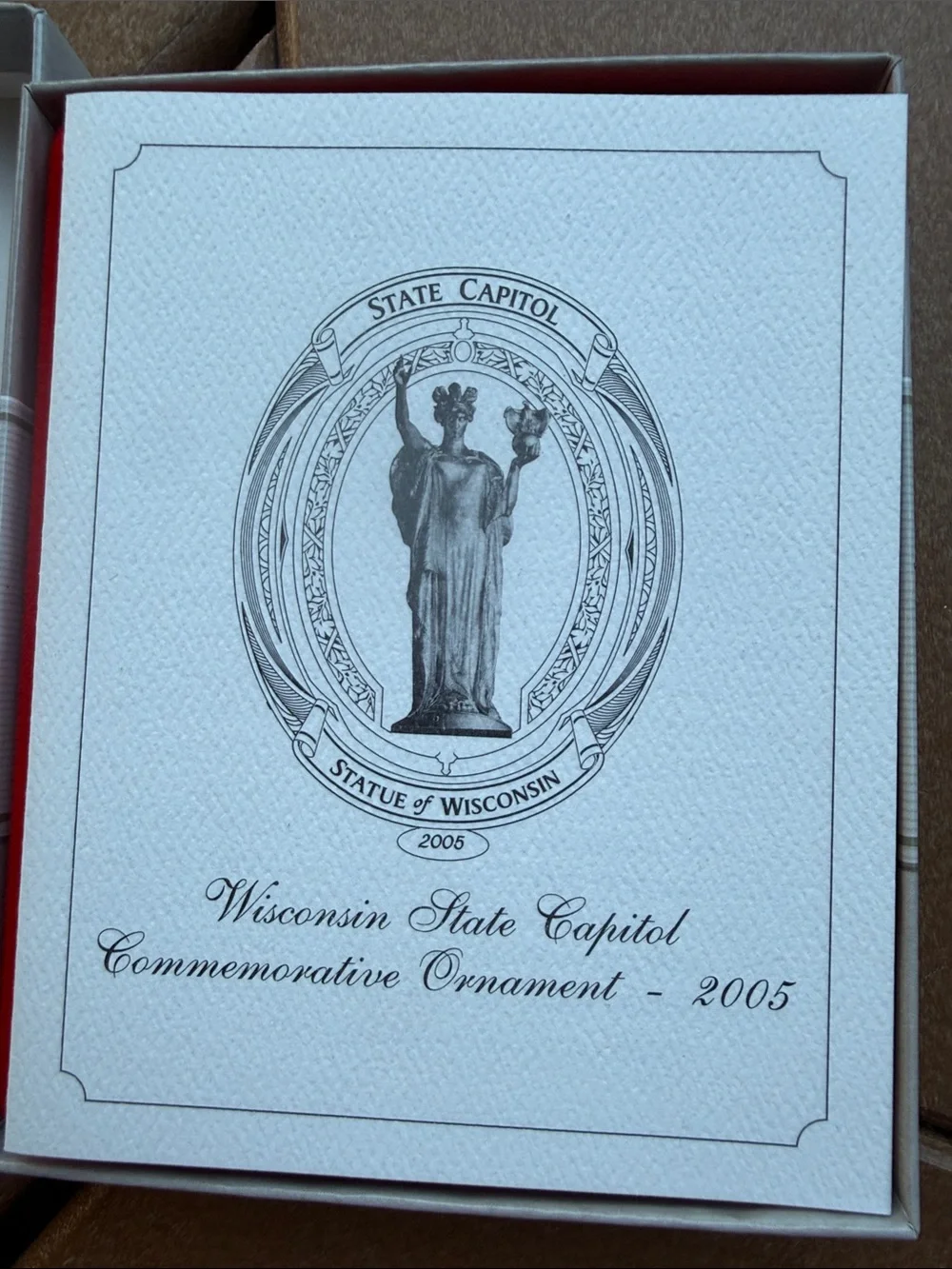 Wisconsin State Capitol Ornament 2005 24K Gold Plated